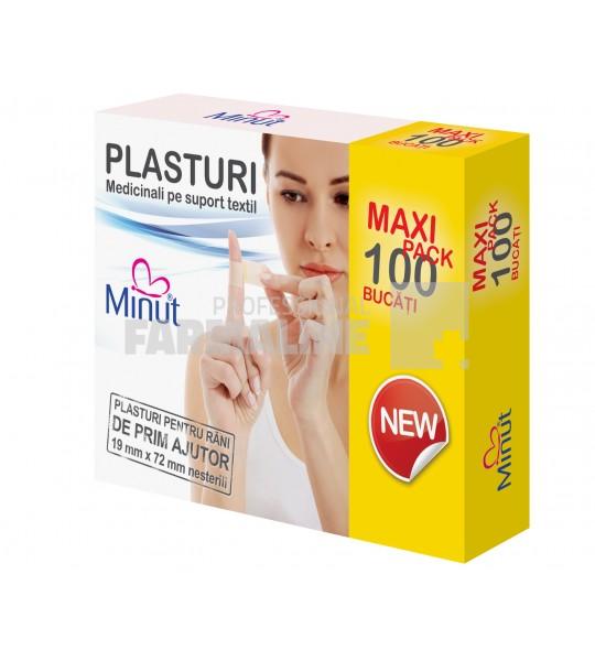 Minut Plasture pentru rani 1,9 cm x 7,2 cm 100 bucati Minut Plasture pentru rani 1,9 cm x 7,2 cm 100 bucati