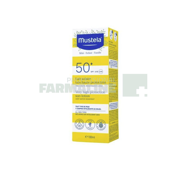 Mustela Lotiune protectie solara SPF50+ 100 ml Mustela Lotiune protectie solara SPF50+ 100 ml