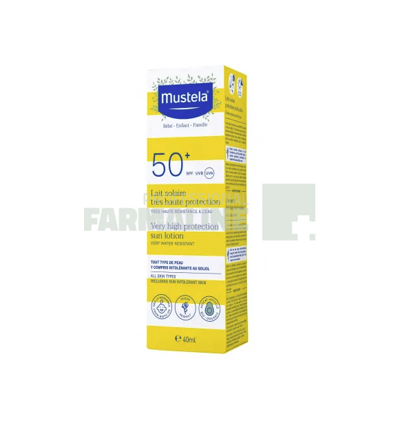 Mustela Lotiune protectie solara SPF50+ 40 ml Mustela Lotiune protectie solara SPF50+ 40 ml