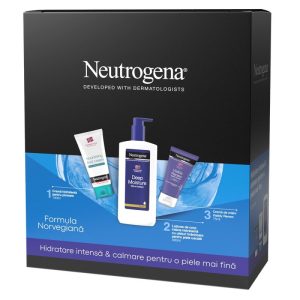 Neutrogena Pachet Lotiune hidratanta pentru corp 400 ml + Crema hidratanta pentru picioare 100 ml + Crema pentru maini 75 ml