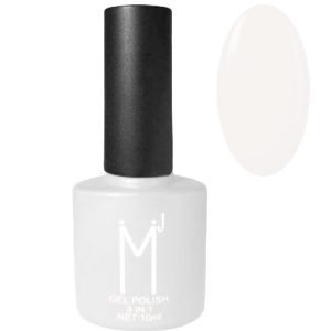 Oja semipermanenta 3 in 1, MJ Gel Polish, Nuanta 002, Alb, 10 ml