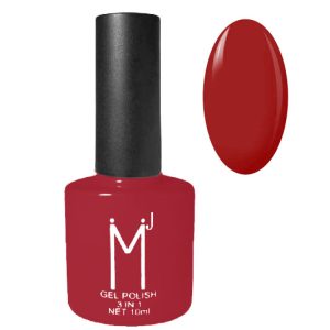 Oja semipermanenta 3 in 1, MJ Gel Polish, Nuanta 026 Pure Red, 10 ml