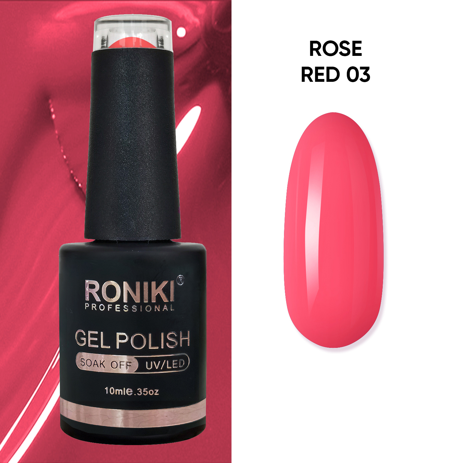Oja Semipermanenta Roniki Rose Red 03 Oja Semipermanenta Roniki Rose Red 03