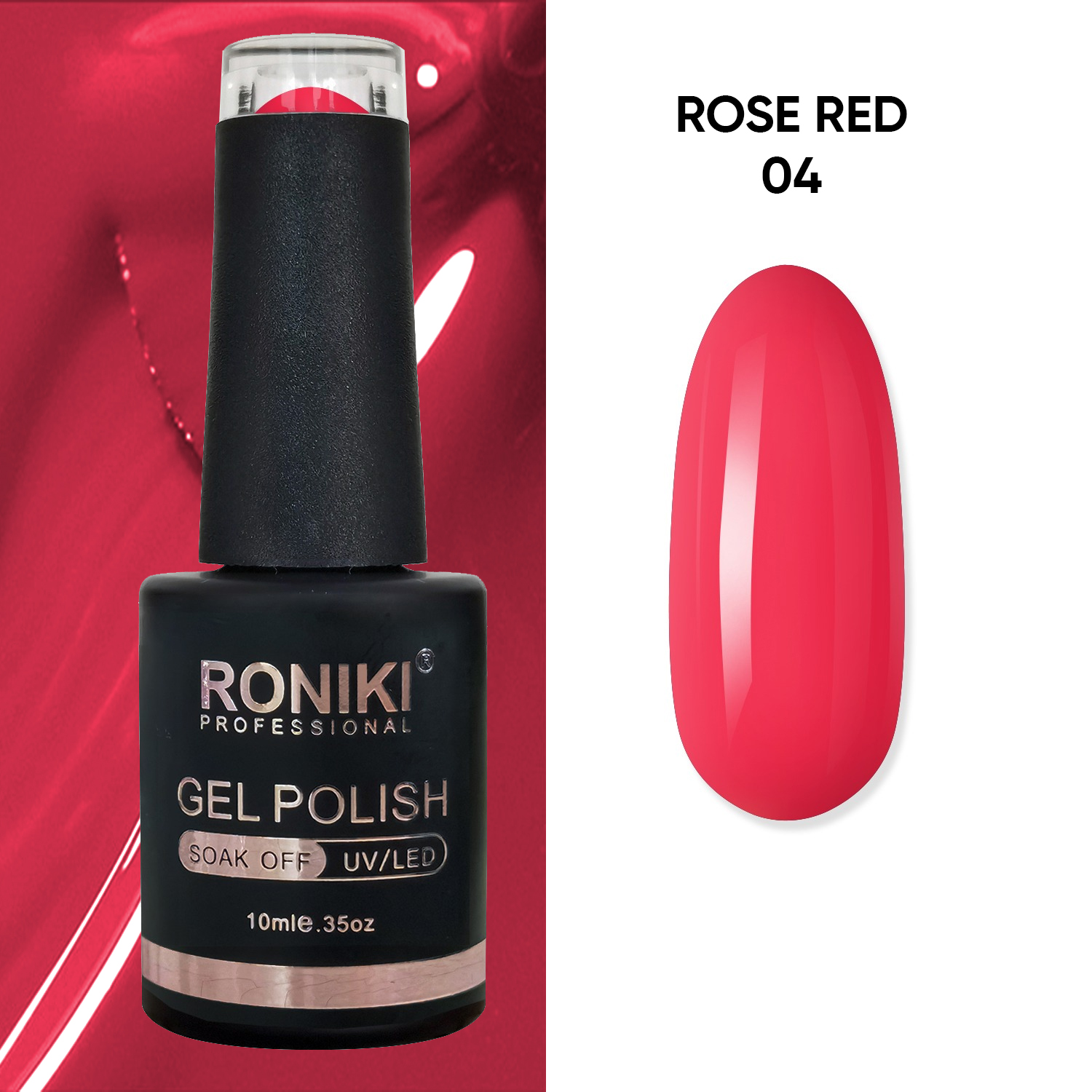 Oja Semipermanenta Roniki Rose Red 04 Oja Semipermanenta Roniki Rose Red 04