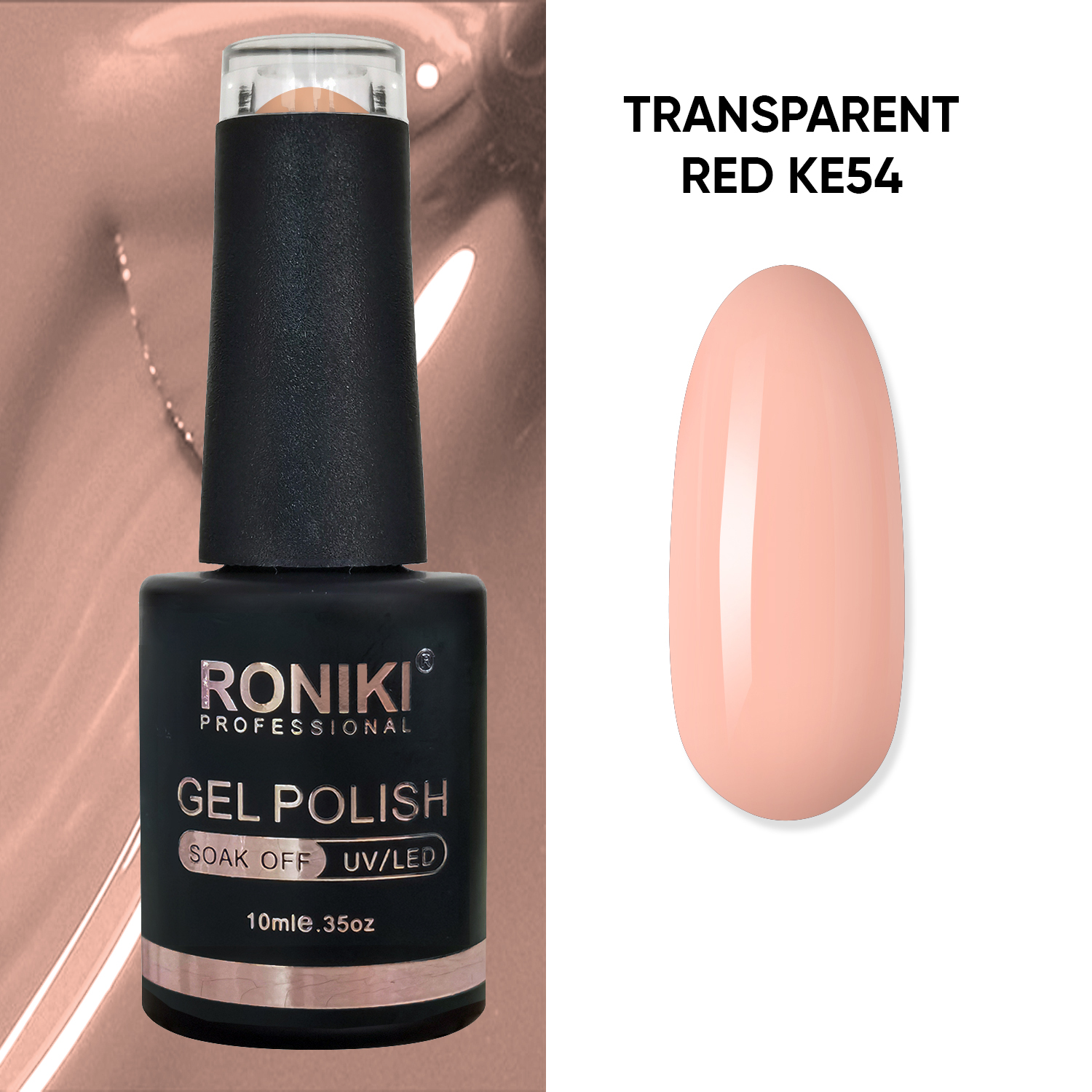 Oja Semipermanenta Roniki Transparent Red KE54 Oja Semipermanenta Roniki Transparent Red KE54