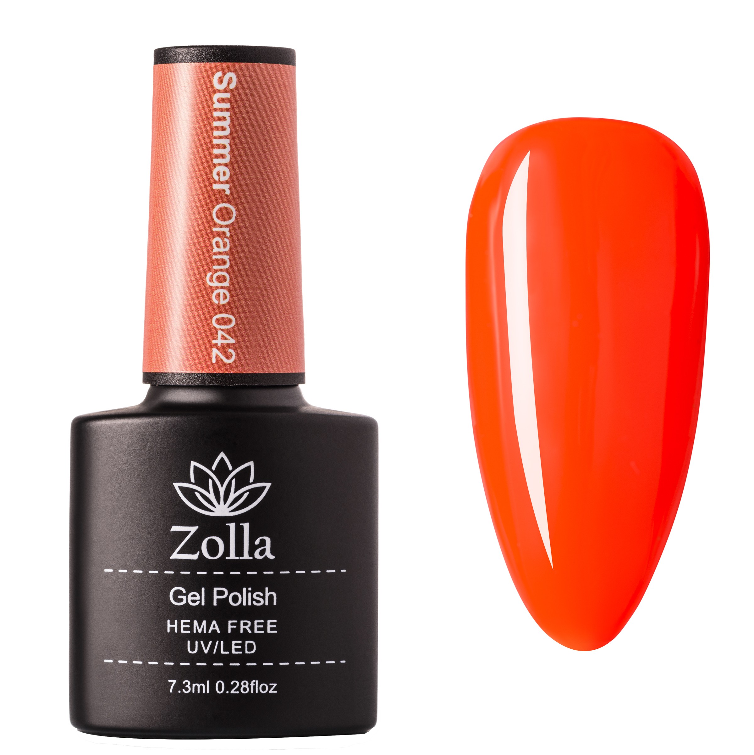 Oja Semipermanenta Zolla Hema Free Summer Orange 042 - 7.3ml Oja Semipermanenta Zolla Hema Free Summer Orange 042 - 7.3ml
