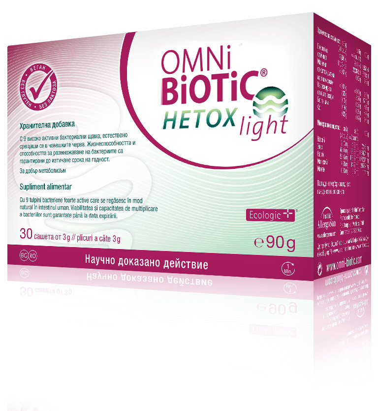OmniBiotic Hetox Light 30 Plicuri 3 g Institut Allergosan OmniBiotic Hetox Light 30 Plicuri 3 g Institut Allergosan