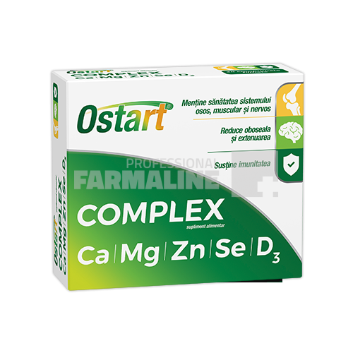 Ostart complex Ca + Mg + Zn + Se + D3 20 comprimate Ostart complex Ca + Mg + Zn + Se + D3 20 comprimate