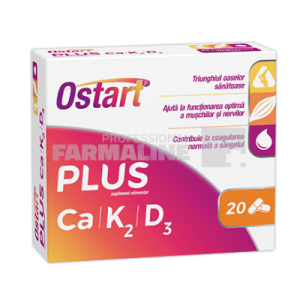 Ostart Plus Ca 1500 + K2 + D3 10 comprimate