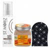 Pachet complet pentru Autobronzare Profesionala ST MORIZ cu Spuma No mess Medium-Dark, Scrub cu Miere si Manusa Pachet complet pentru Autobronzare Profesionala ST MORIZ cu Spuma No mess Medium-Dark, Scrub cu Miere si Manusa