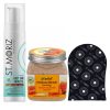 Pachet complet pentru Autobronzare Profesionala ST MORIZ cu Spuma cu Efect Rapid, Scrub cu Miere si Manusa