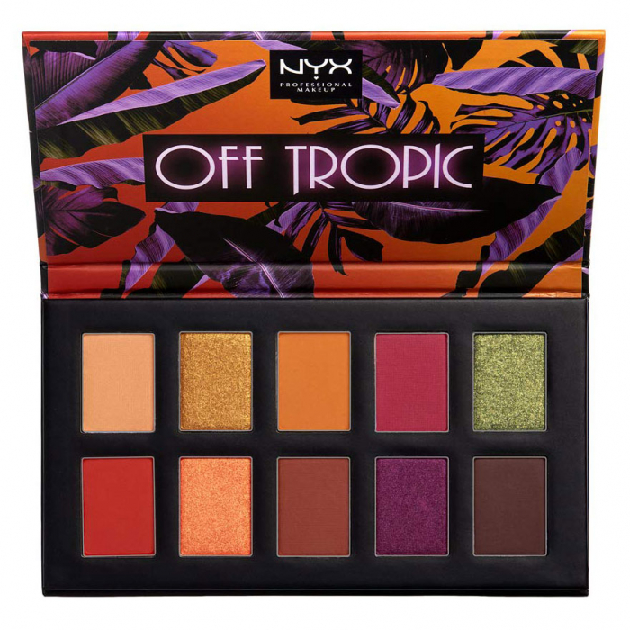 Paleta de farduri NYX Professional Makeup Off Tropic Shifting Sand, 10 x 1.1 g Paleta de farduri NYX Professional Makeup Off Tropic Shifting Sand, 10 x 1.1 g