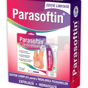Parasoftin Set Sosete exfoliante + Crema calcaie 50 ml