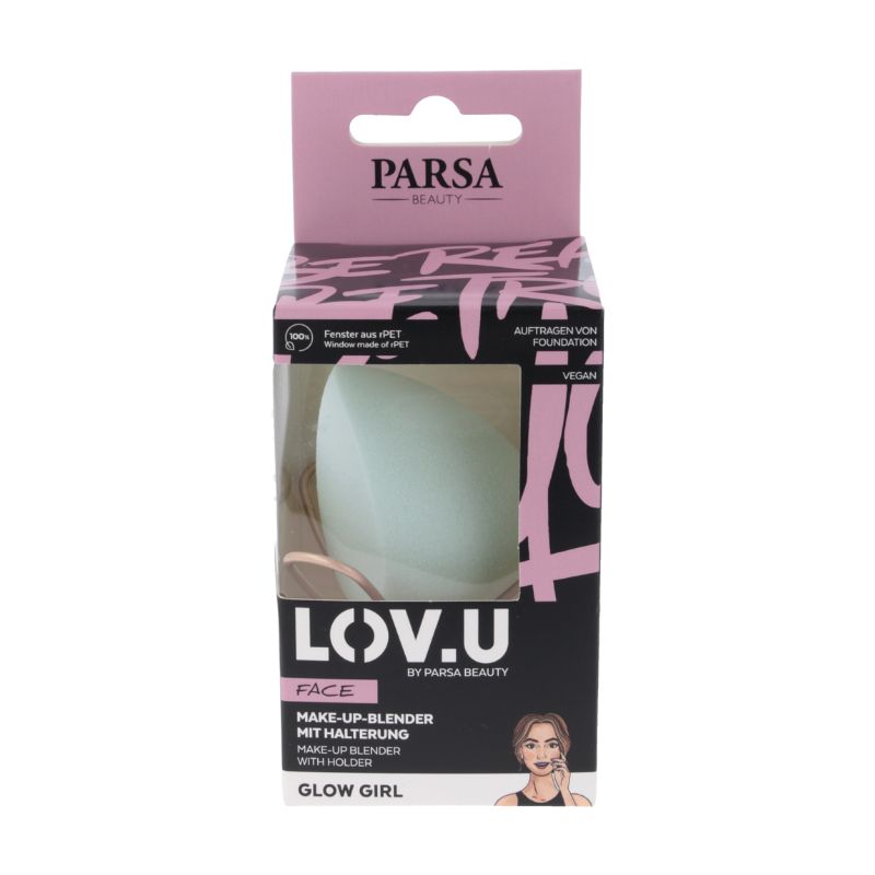 Burete pentru machiaj, cu suport, tip ou, LOV.U, 1 bucata, Parsa Burete pentru machiaj, cu suport, tip ou, LOV.U, 1 bucata, Parsa