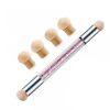 Pensula unghii cu burete pentru Ombre Baby Boomer + 4 rezerve, Nail Art Tool, Pink
