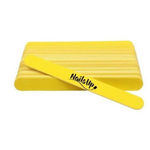 Pile unghii din Lemn, NailsUp,Granulatie fina, 50Buc/Set, Galben
