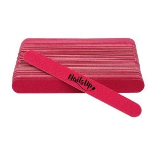 Pile unghii din Lemn, NailsUp,Granulatie fina, 50Buc/Set, Rosu