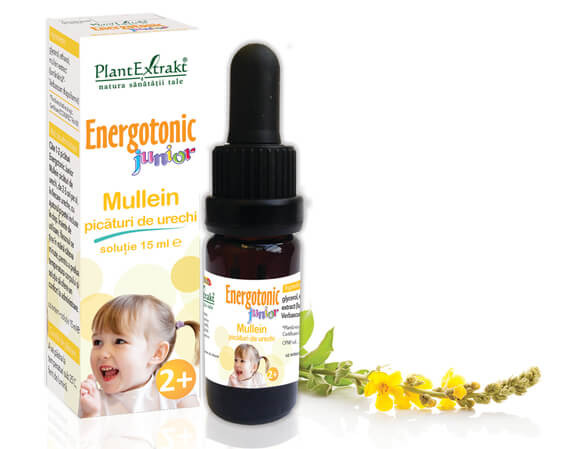 PlantExtrakt Energotonic junior Mullein picături de urechi 15ml PlantExtrakt Energotonic junior Mullein picături de urechi 15ml
