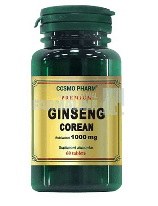 Ginseng Corean 1000 mg 60 tablete Ginseng Corean 1000 mg 60 tablete