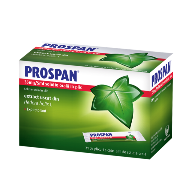 Prospan 35 mg/ml solutie orala 21 plicuri Prospan 35 mg/ml solutie orala 21 plicuri