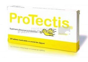 Protectis Junior cu aroma de capsuni 20 tablete masticabile