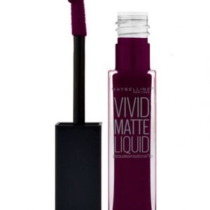 Ruj lichid mat Maybelline New York Color Sensational Vivid Matte Liquid, 45 Possessed Plum, 8 ml