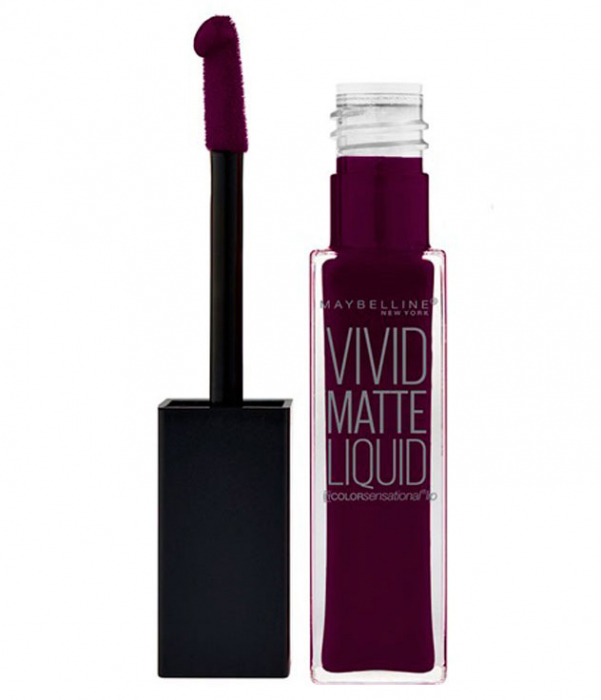 Ruj lichid mat Maybelline New York Color Sensational Vivid Matte Liquid, 45 Possessed Plum, 8 ml Ruj lichid mat Maybelline New York Color Sensational Vivid Matte Liquid, 45 Possessed Plum, 8 ml