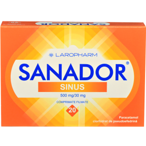 Sanador Sinus 500 mg/30mg 20 comprimate filmate Laropharm