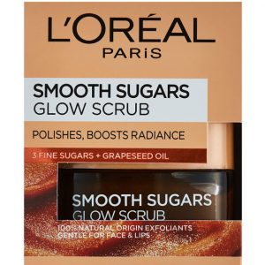 Scrub exfoliant cu zahar pentru ten tern L Oreal Paris, Smooth Sugars, 50 ml