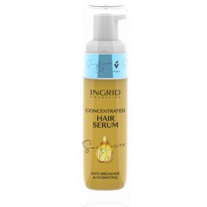 Ser Concentrat pentru par fragil Ingrid Hair Serum cu Ulei de Floarea Soarelui, rol anti-rupere si anti-cadere, 30 ml