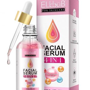 Ser Facial 4 in 1, Anti-acnee, Anti-roseata, Anti-sebum cu Niacinamida, Acid Hialuronic, Vitamina C E, Elbbub, 30 ml