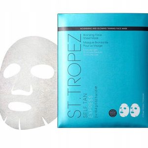 Set cu 2 Masi Autobronzante pentru fata ST TROPEZ Self Tan Express Bronzing Face Sheet Mask, 2 x 18.4 g