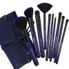 Set 10 Pensule Pentru Machiaj cu Husa Profesionale, Zoreya,Albastre Set 10 Pensule Pentru Machiaj cu Husa Profesionale, Zoreya,Albastre