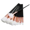 Set 10 Pensule Unicorn Pentru Machiaj, Black Gold - C04 Set 10 Pensule Unicorn Pentru Machiaj, Black Gold - C04