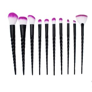 Set 10 Pensule Machiaj Unicorn Negre - C03
