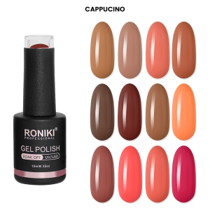 Set 12 Oje Semipermanente Roniki 10ml - Cappucino