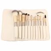 Set 12 Pensule Profesionale Pentru Machiaj, Crem Set 12 Pensule Profesionale Pentru Machiaj, Crem