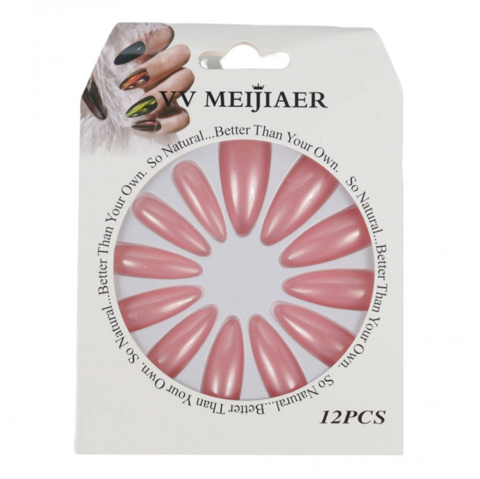 Set 12 Unghii False Glossy cu aspect natural Better Than Your Own , 01 Pink Set 12 Unghii False Glossy cu aspect natural Better Than Your Own , 01 Pink