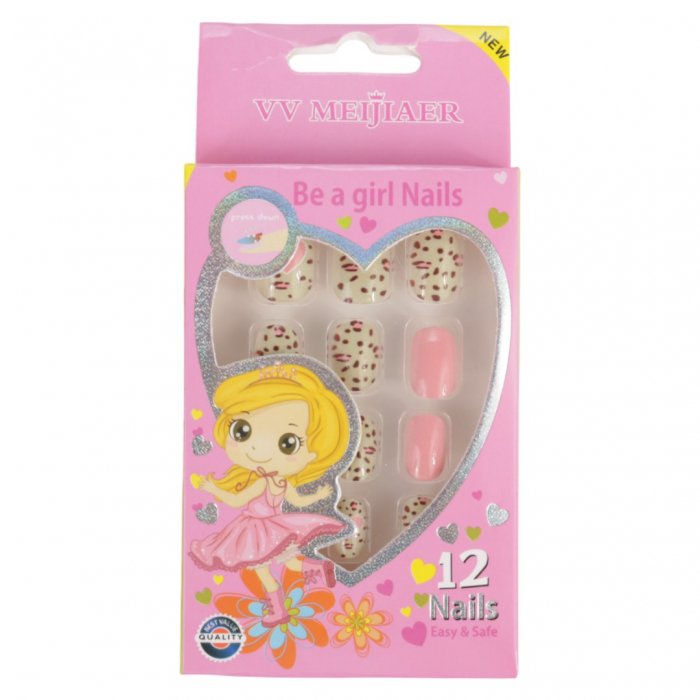 Set 12 Unghii False Pentru Copii, 101 Perlute Set 12 Unghii False Pentru Copii, 101 Perlute