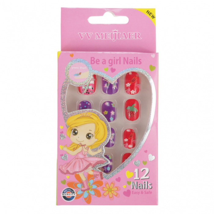 Set 12 Unghii False Pentru Copii, 130 In gradina Set 12 Unghii False Pentru Copii, 130 In gradina