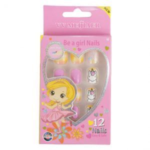 Set 12 Unghii False Pentru Copii, 131 Unicorni Sclipitori