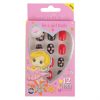 Set 12 Unghii False Pentru Copii, 139 Buline Colorate