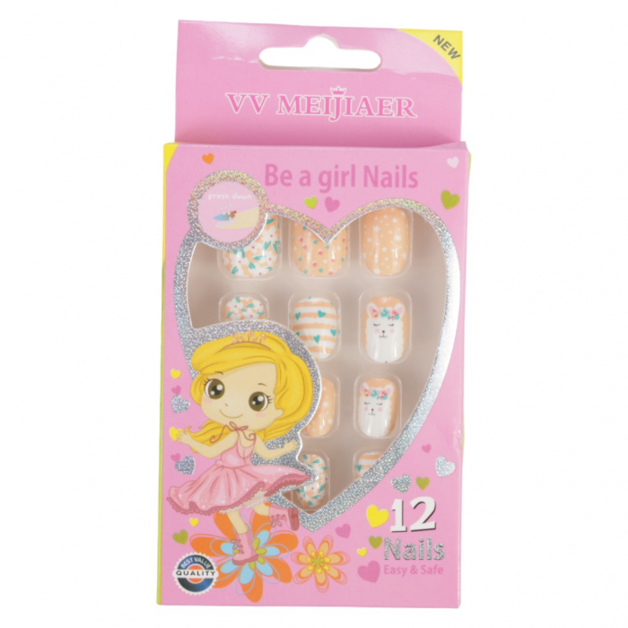 Set 12 Unghii False Pentru Copii, 151 Floricele pe Campii Set 12 Unghii False Pentru Copii, 151 Floricele pe Campii
