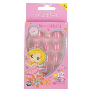Set 12 Unghii False Pentru Copii, 154 Roz