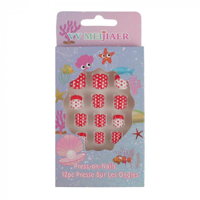 Set 12 Unghii False Pentru Copii, 35 Bulinute Set 12 Unghii False Pentru Copii, 35 Bulinute