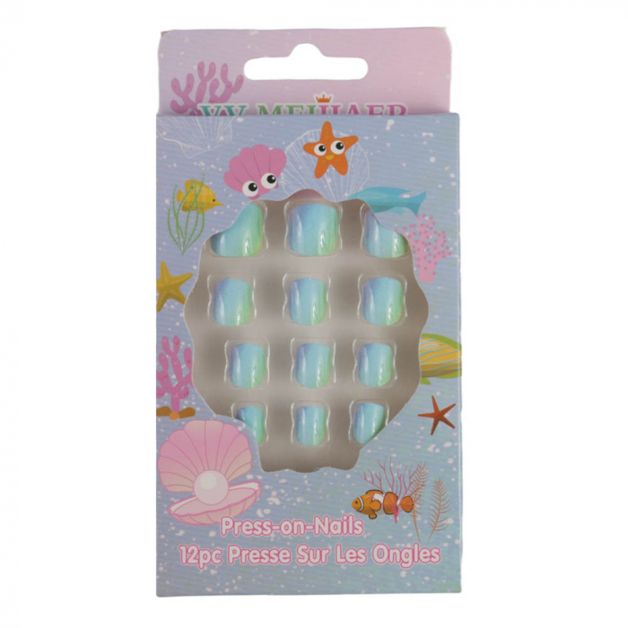 Set 12 Unghii False Pentru Copii, 43 Ocean Set 12 Unghii False Pentru Copii, 43 Ocean
