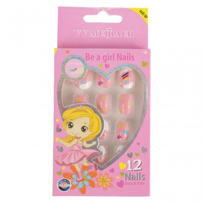 Set 12 Unghii False Pentru Copii, 94 Inghetata Set 12 Unghii False Pentru Copii, 94 Inghetata