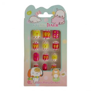 Set 12 Unghii False Pentru Copii, Model D, Fundite
