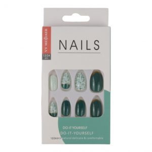 Set 12 Unghii False Premium, Dark Blue