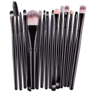 Set 15 Pensule Profesionale Pentru Machiaj, Negre - AS02